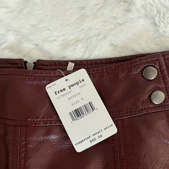 Free People Skirt. faux leather skirt - Picture 4 of 4